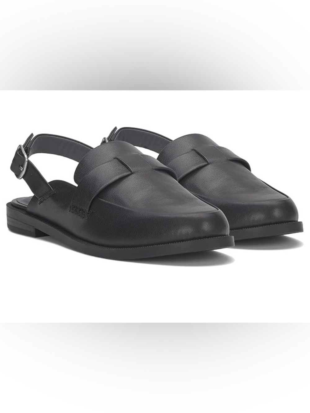 Lucky Brand Black Louisaa Slingback Mule Flats Shoes 9